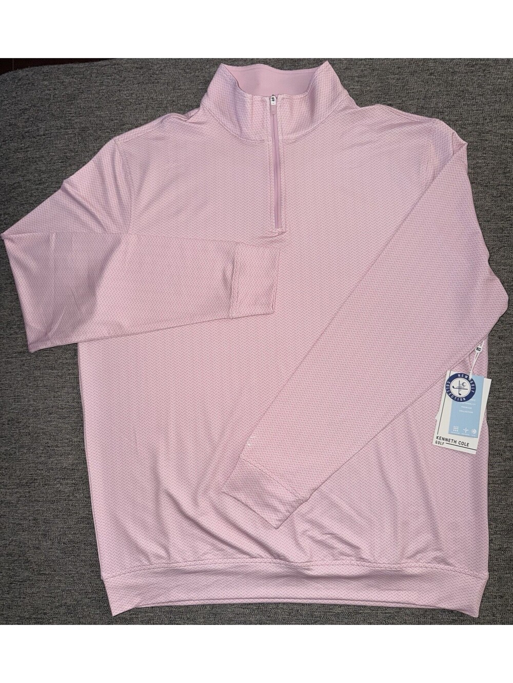 Kenneth Cole New York Men M Orchid Pink Golf Collection 1/4 Zip Pullover New $69